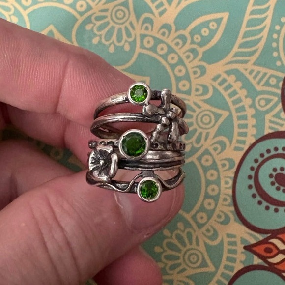 New without tags Or Paz sterling silver 925 and Chrome Diopside ring - size 6 - Picture 7 of 7